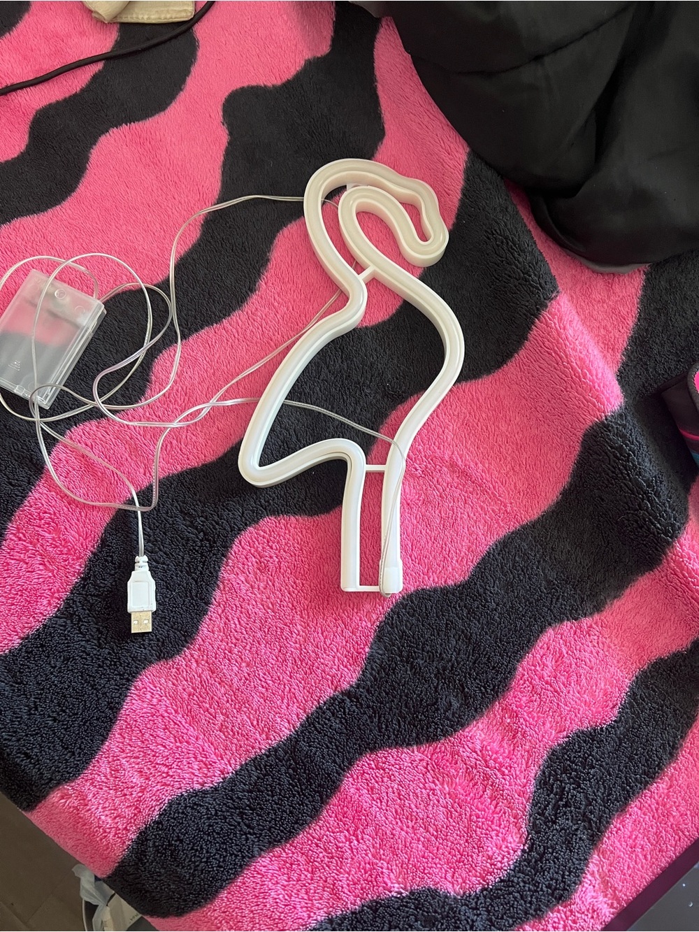 White Flamingo LED USB Neon Light - Decorative Accent